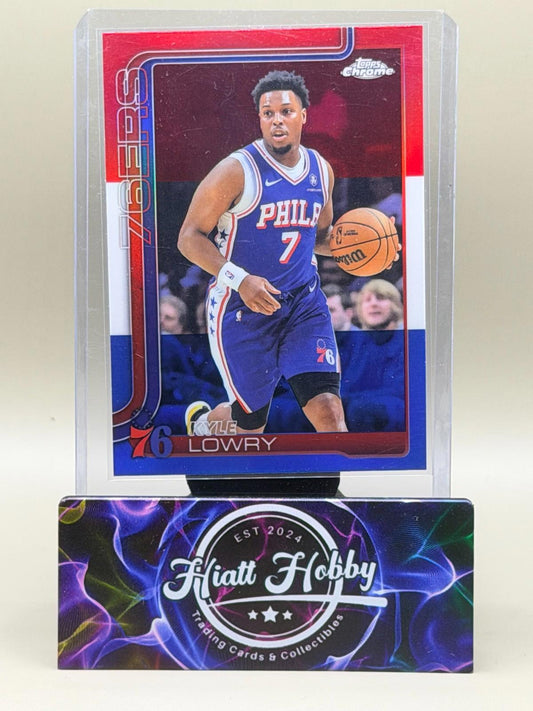 2025-26 Topps Chrome - Kyle Lowry #152 Red White & Blue Refractor