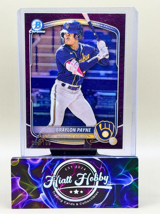 2025 Bowman Chrome - Braylon Payne #BCP-148 - Purple Reptillian /199 (RC)