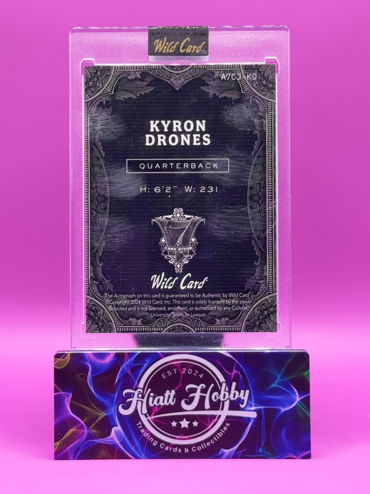2024 Wild Card 7-Card Stud - Kyron Drones - Green Joker - 1/1 Auto CASE HIT