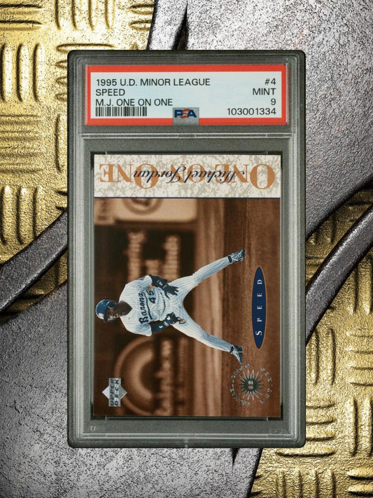 1995 UD Minor League - Michael Jordan #4 - MJ One on ONE - Speed - PSA 9