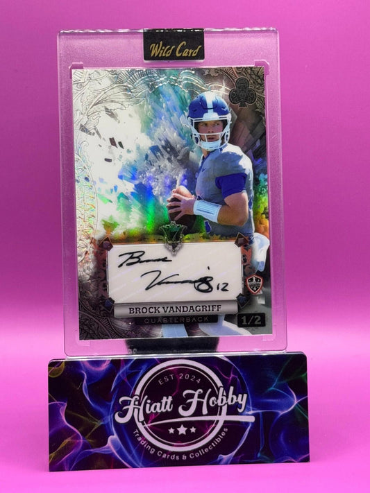 2024 Wild Card 7-Card Stud - Brock Vandagriff #AC7CC-BV -White Rainbow Auto 1/2