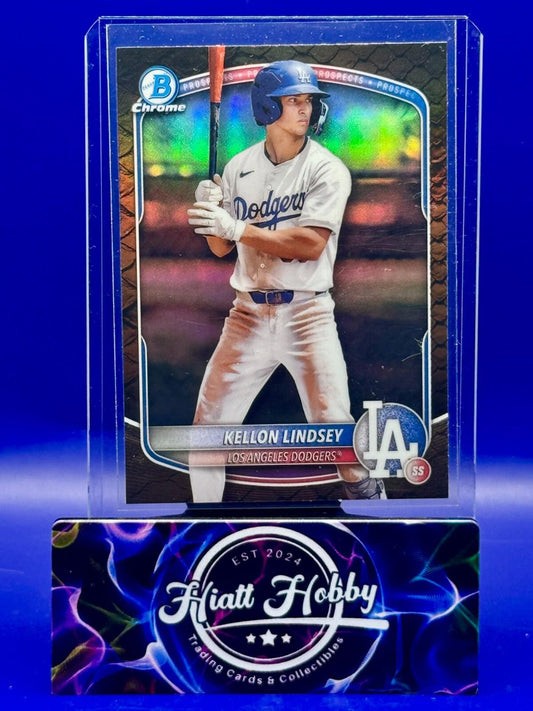 2025 Bowman - Chrome Prospects Kellon Lindsey #BCP-137 Reptilian Refractor (RC)