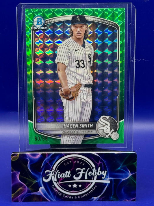 2025 Bowman Chrome - Hagen Smith #BCP-44 - Green Geometric Refractor /99 (RC)