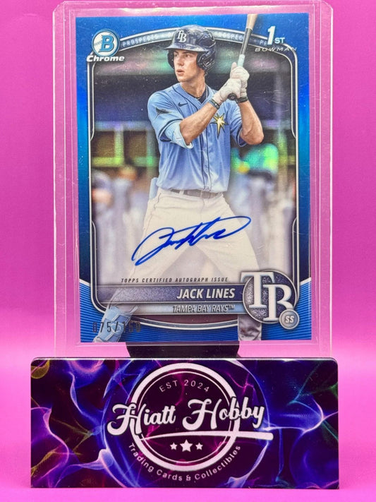 2025 Bowman Chrome - Jack Lines #CPA-JLI Blue Refractor /150 (AU, RC)