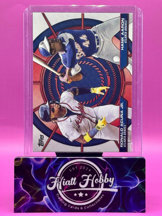 2025 Topps Series 2 - Dynamic Duos Ronald Acuña Jr., Hank Aaron #DD-16