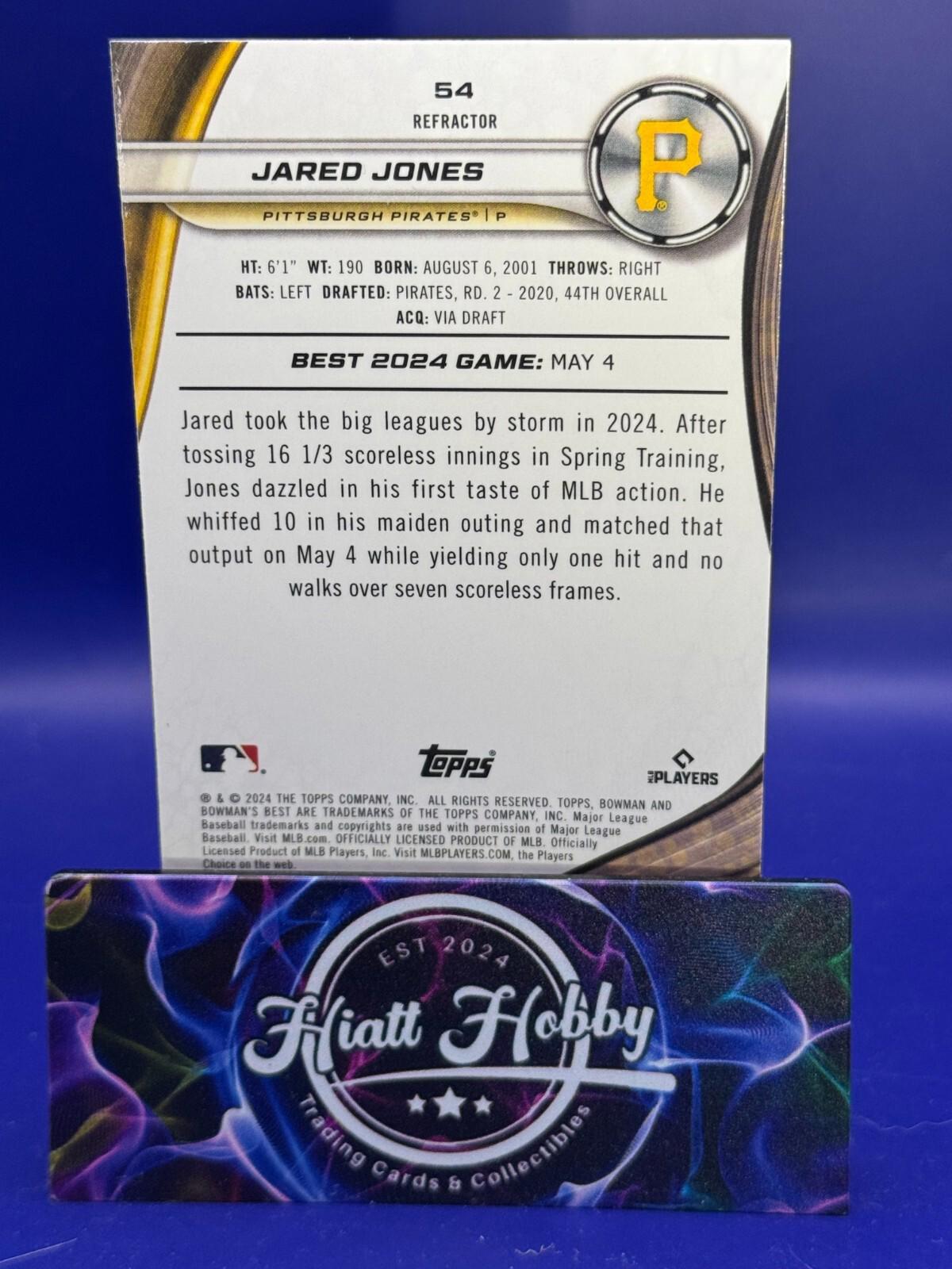 2024 Bowman's Best Baseball - Jared Jones #54 - Refractor