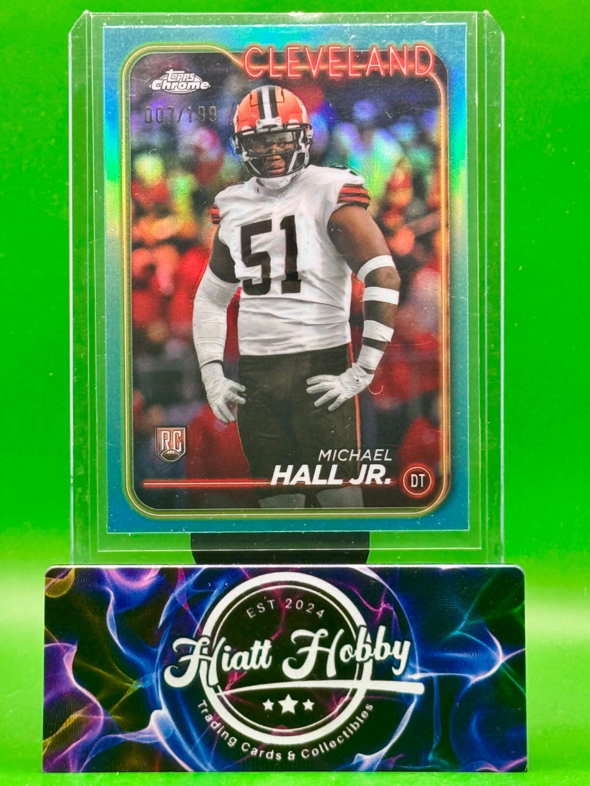 2024 Topps Chrome Football - Michael Hall Jr #268 - Aqua Refractor /199 (RC)