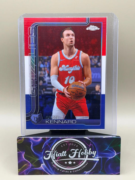 2025-26 Topps Chrome - Luke Kennard #117 Red White & Blue Refractor