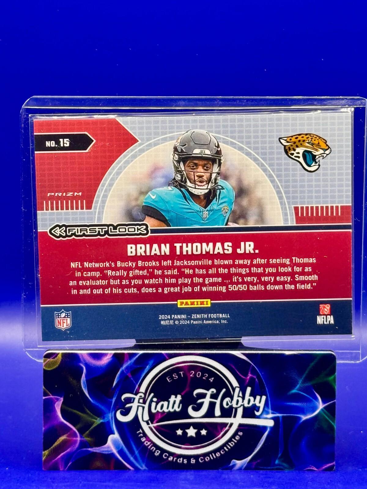 2024 Panini Zenith - Brian Thomas Jr #15 - First Look - Silver Prizm (RC)
