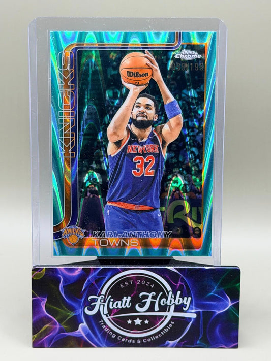 2025-26 Topps Chrome - Karl-Anthony Towns #179 - Teal Raywave /199