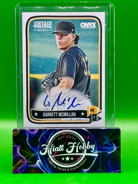 2024 Onyx Vintage Baseball - Garrett McMillan #VAGAMC - Auto