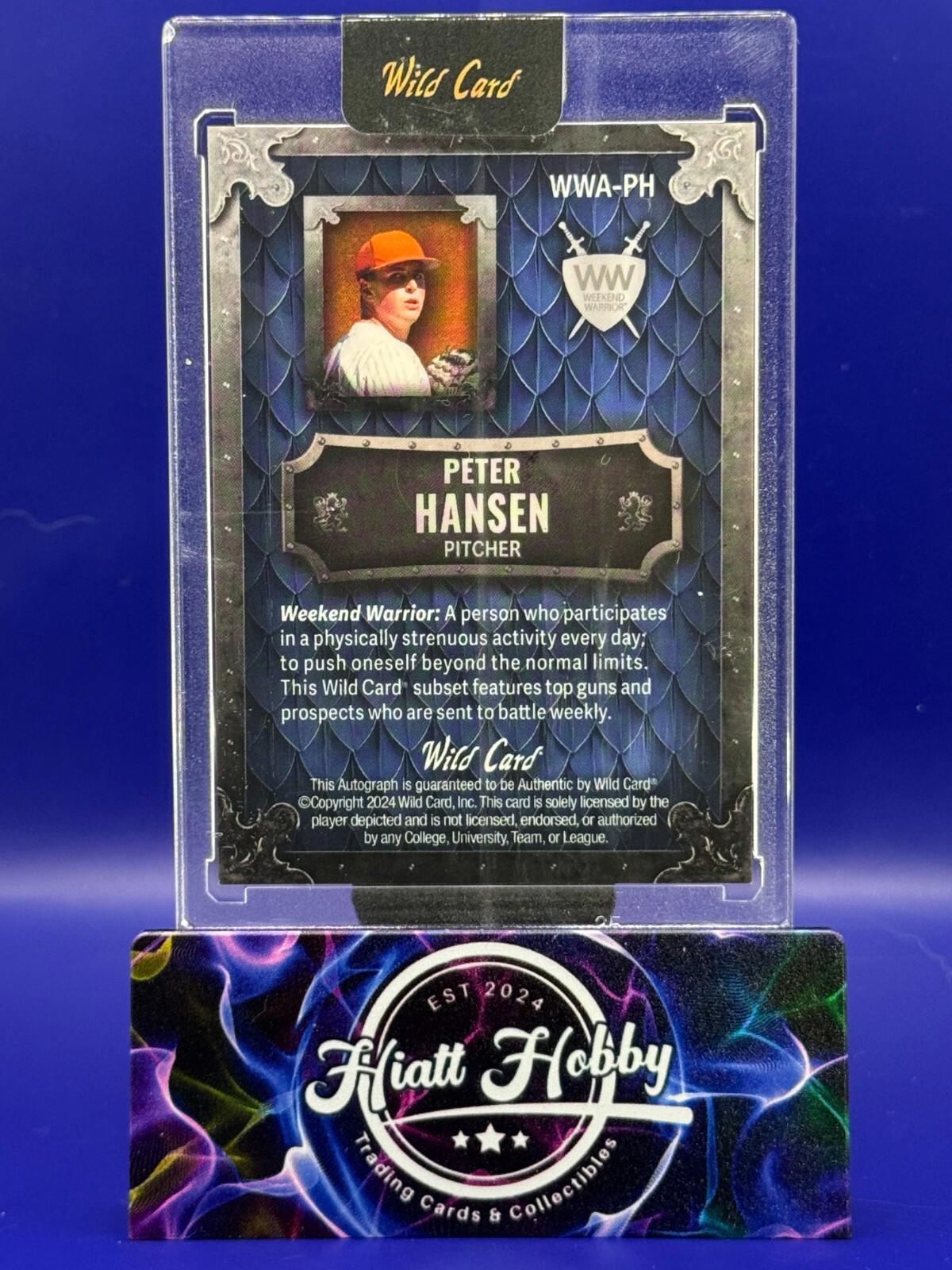 2024 Wild Card Matte - Peter Hansen #WWA-PH - Blue/Gold Weekend Warrior Auto /3