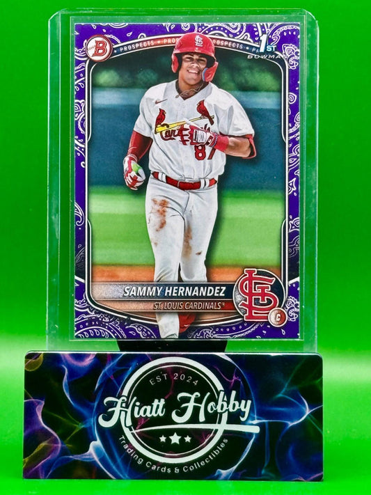 2025 Bowman - Sammy Hernandez #BP-50 - Purple Pattern /199