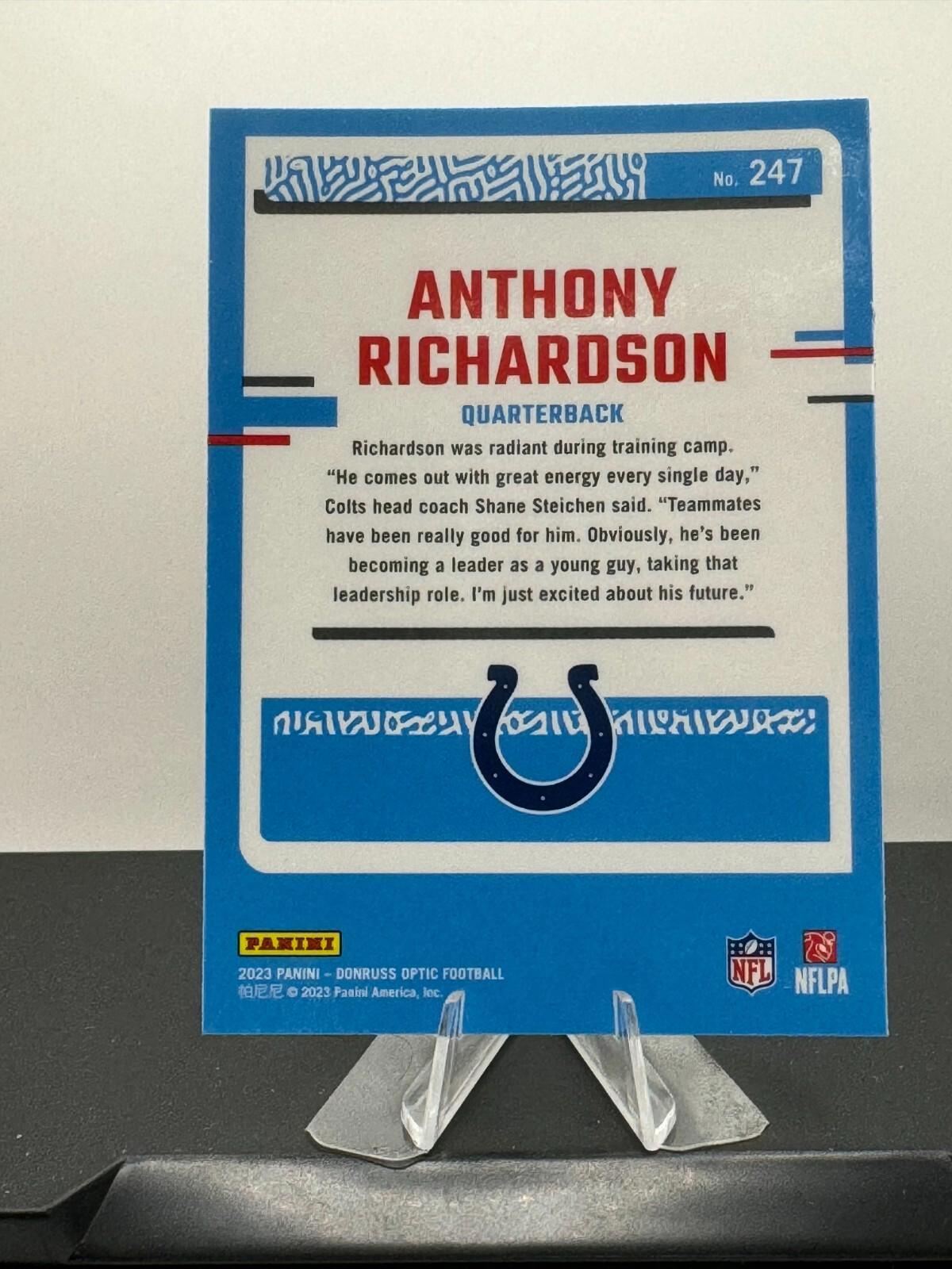 2023 Panini Donruss Optic - Rated Rookie #247 Anthony Richardson (RC)
