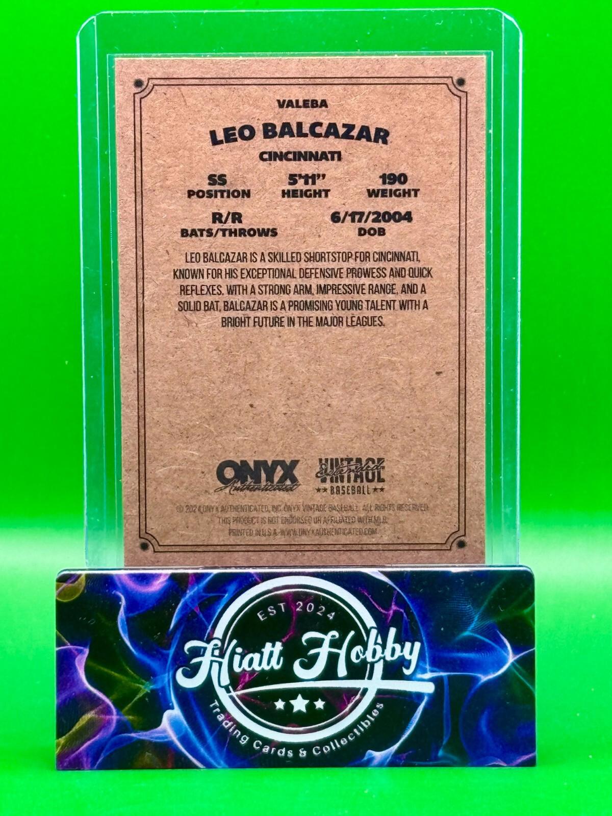 2024 Onyx Vintage Baseball - Leo Balcazar #VALEBA - Auto