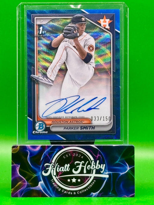 2024 Bowman Draft Chrome - Parker Smith #CPA-PSM - Blue Auto /150 (RC, AU)