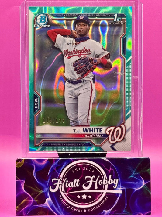 2021 Bowman Draft Chrome - TJ White #BDC-157 - Teal Lava Refractor /199 (RC)