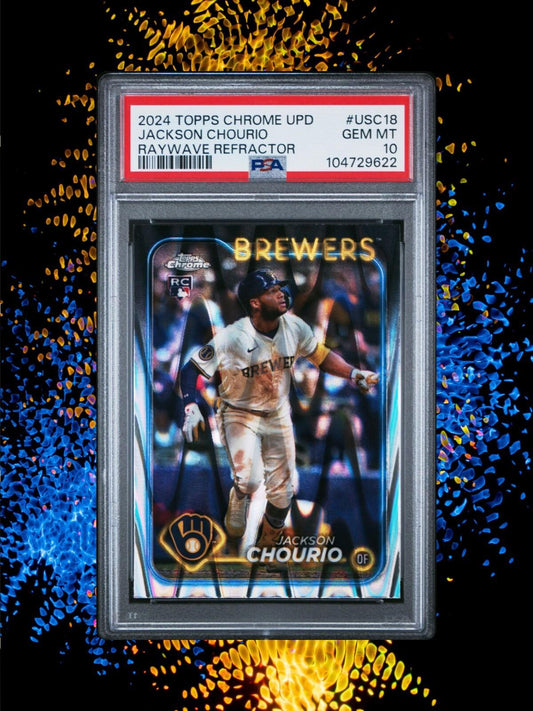 2024 Topps Chrome Update - Jackson Chourio #USC-18 - Raywave - PSA 10 (RC)