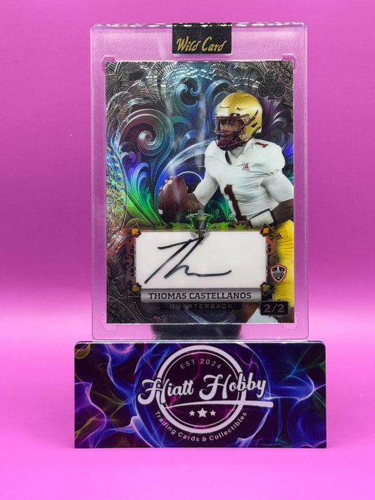 2024 Wild Card 7-Card Stud Thomas Castellanos #AC7CSTC Platinum Rainbow Auto 2/2