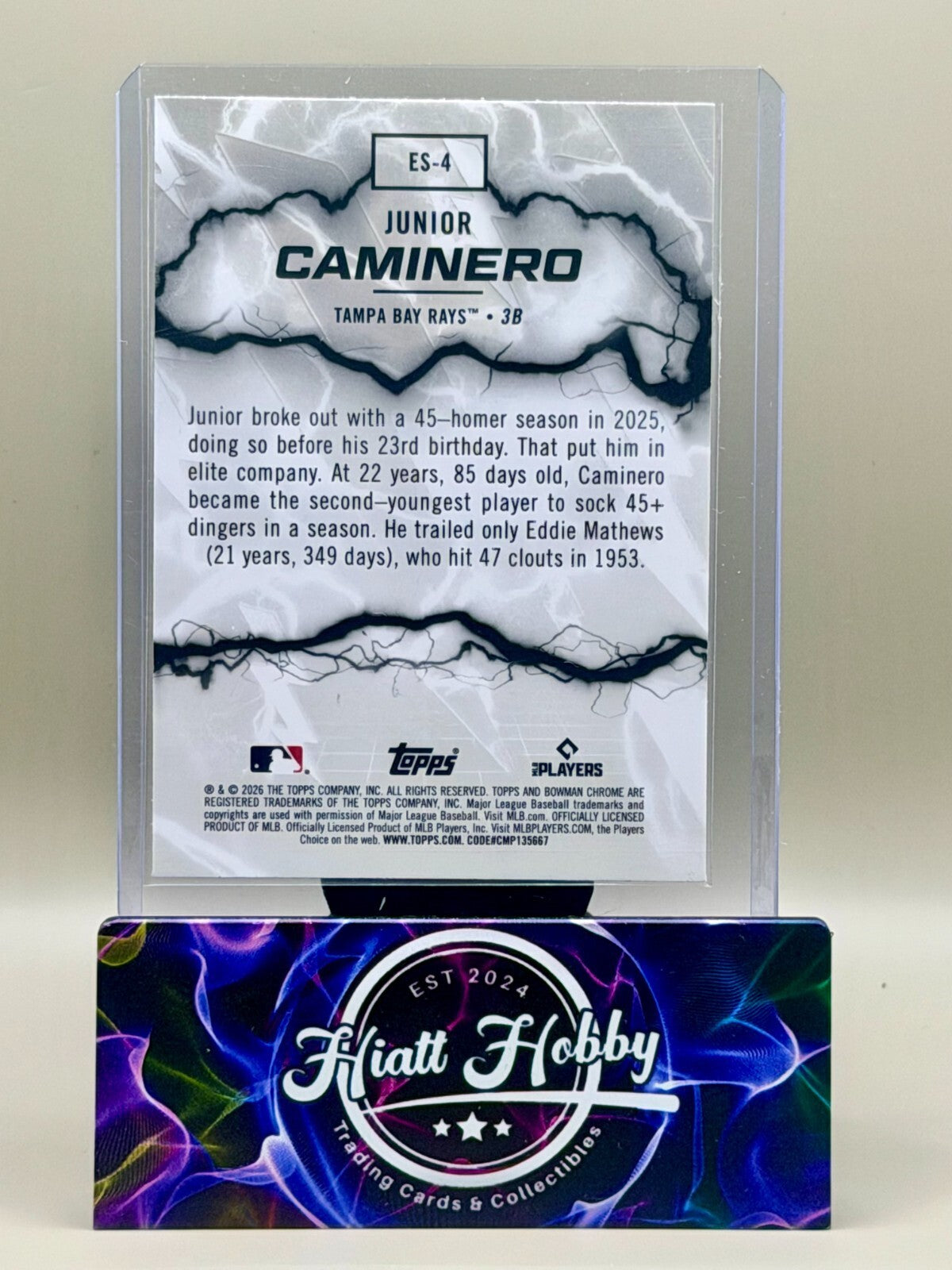 2026 Bowman Chrome Baseball - #ES-4 Junior Caminero - Electic Sluggers - Mojo