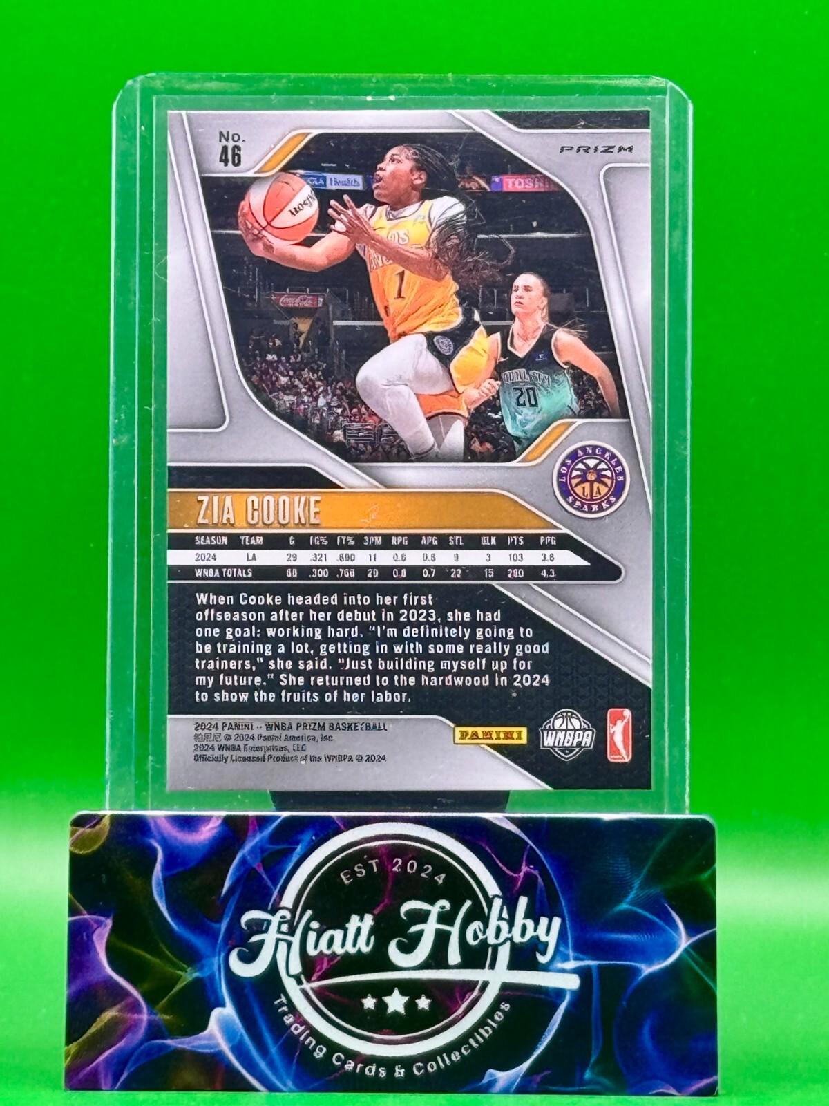 2024 Panini Prizm WNBA - Zia Cooke #46 Ice Prizm