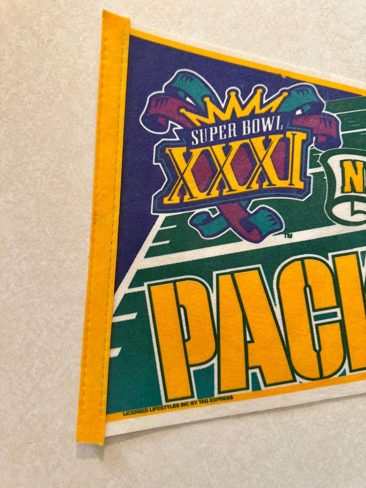 Green Bay Packers 1996 NFC Champions Original Full Size Pennant Super Bowl XXXI