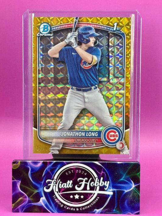 2025 Bowman Chrome - Jonathon Long #BCP-58 - Gold Geometric Refractor /50
