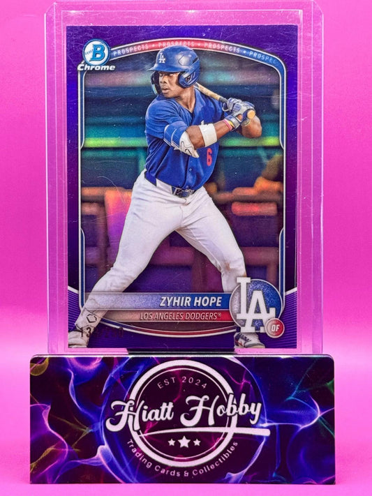 2025 Bowman Chrome -  Zyhir Hope #BCP-2 Purple Refractor /250 (RC)