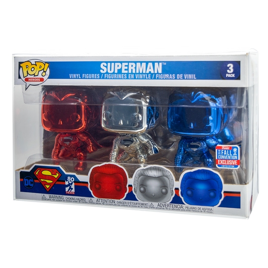 Superman: Justice League Chrome 3-Pack PopShield WHOLESALE