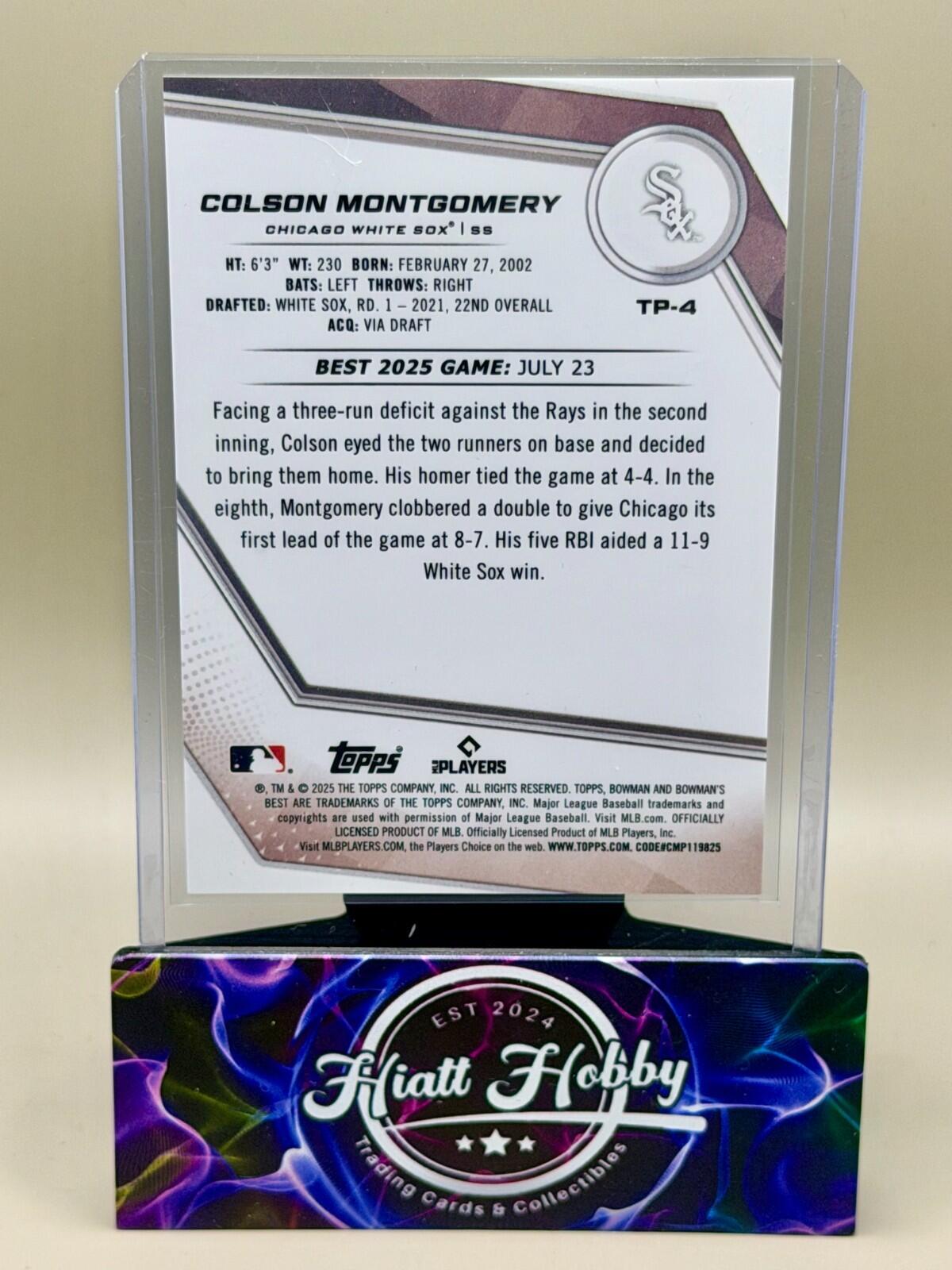 2025 Bowman's Best - #TP-4 Colson Montgomery - Gold Lava /50 (RC)
