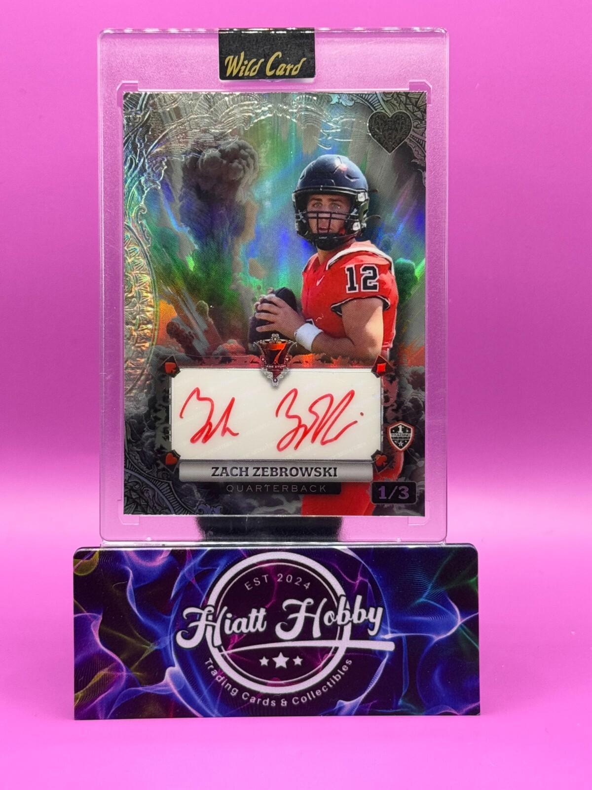 2024 Wild Card 7-Card Stud - Zach Zebrowski #AH7CE-ZZ - Silver Rainbow Auto 1/3