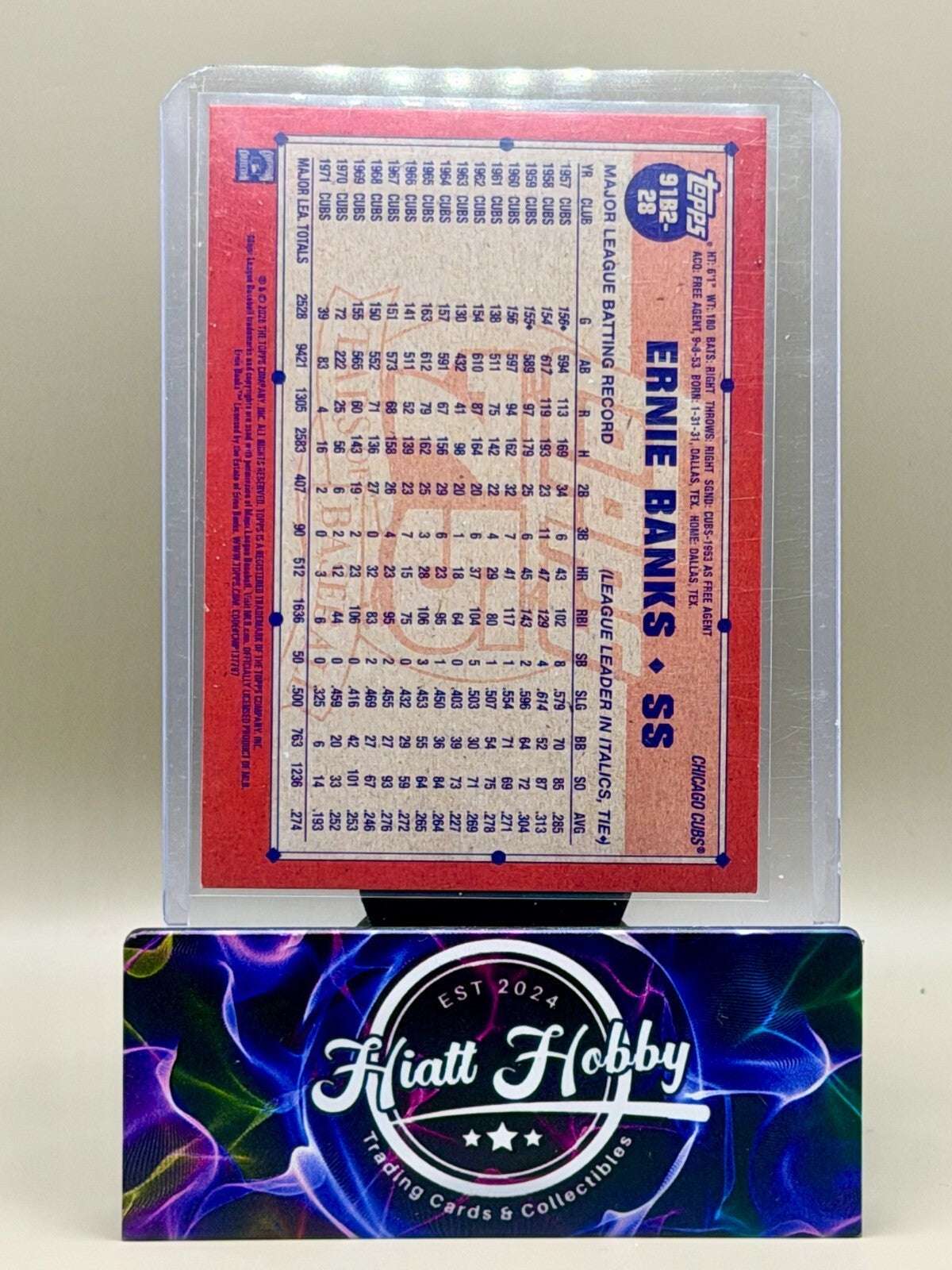 2026 Topps - #91C2-28 Ernie Banks - 35th Anniversary - Crackle