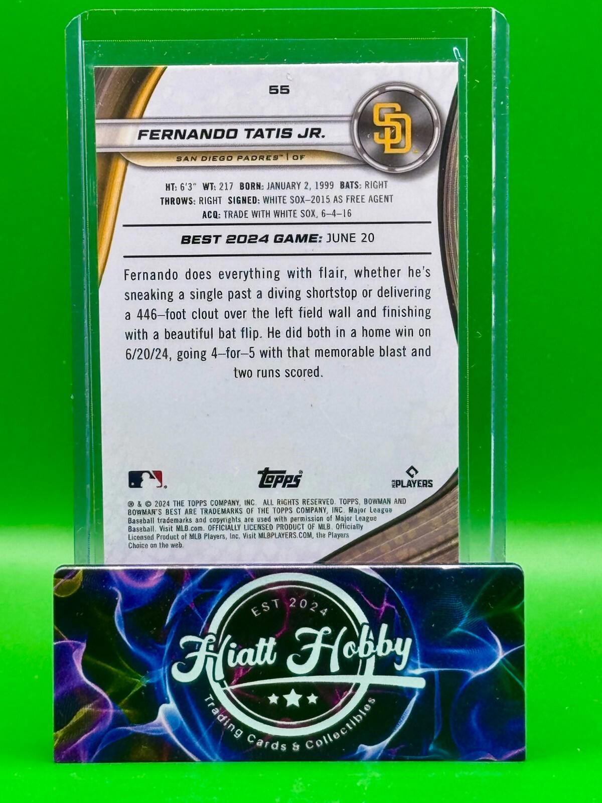 2024 Bowman's Best - Fernando Tatis Jr #55 - Green Refractor /99