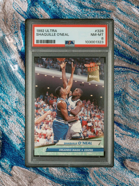 1992-93 Fleer Ultra - Shaquille O'Neal #328 (RC) - PSA 8