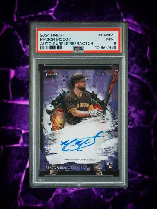 2024 Topps Finest - Finest Autographs Purple Refractor #FA-MMC Mason McCoy /125