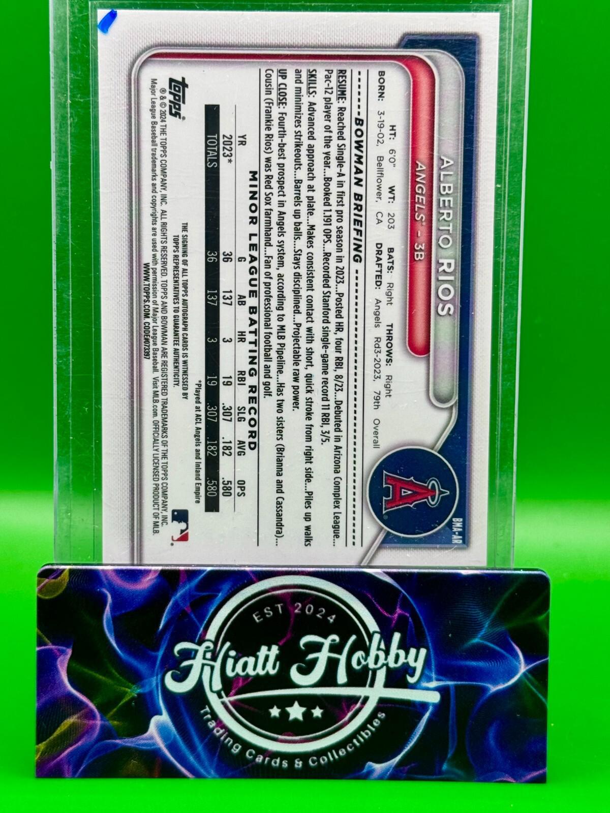 2024 Bowman Chrome - Alberto Rios #BMA-AR - Mojo Auto (RC, AU)
