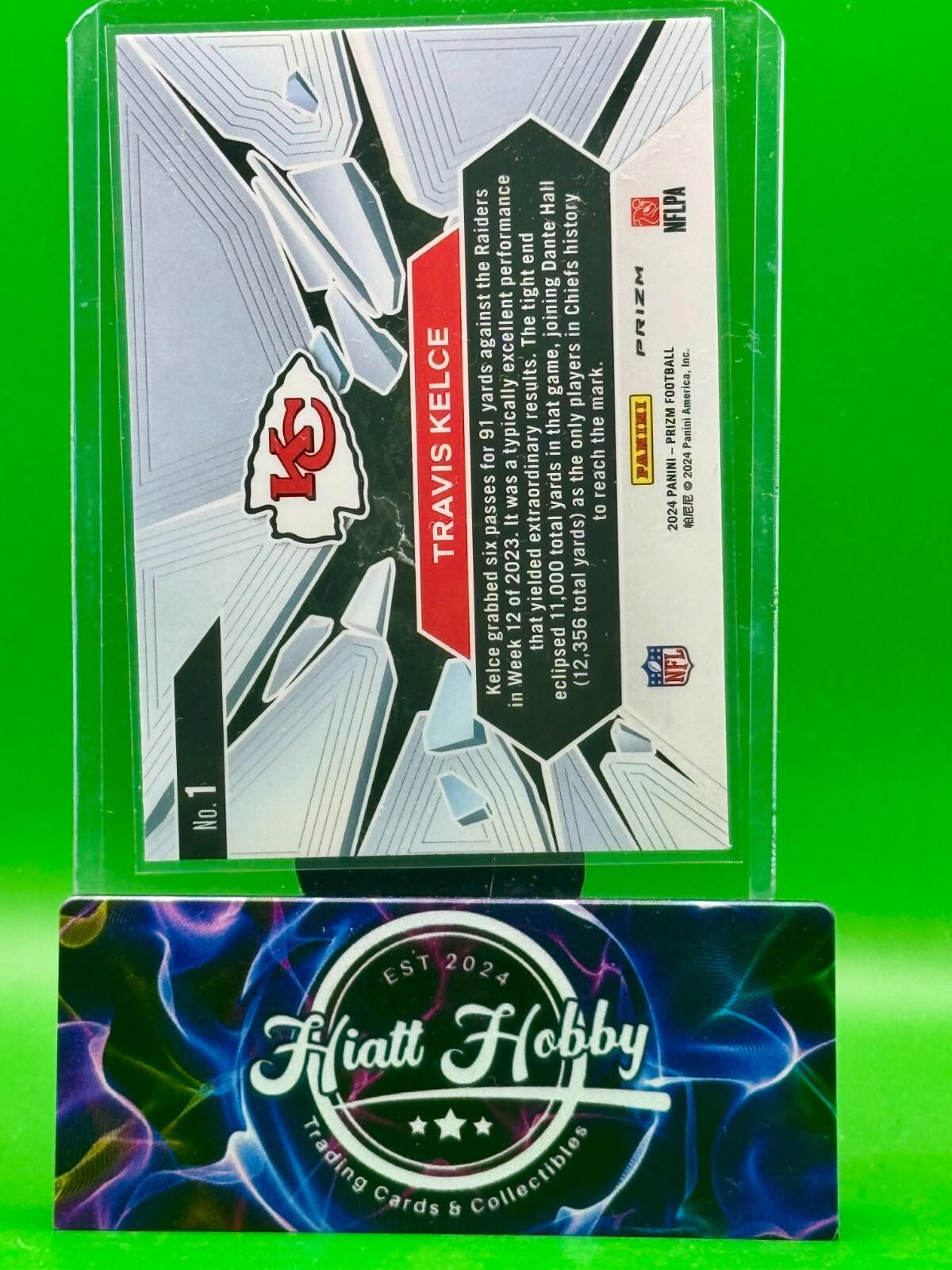 2024 Panini Prizm - Prizm Break Travis Kelce #1 Green Ice Prizm