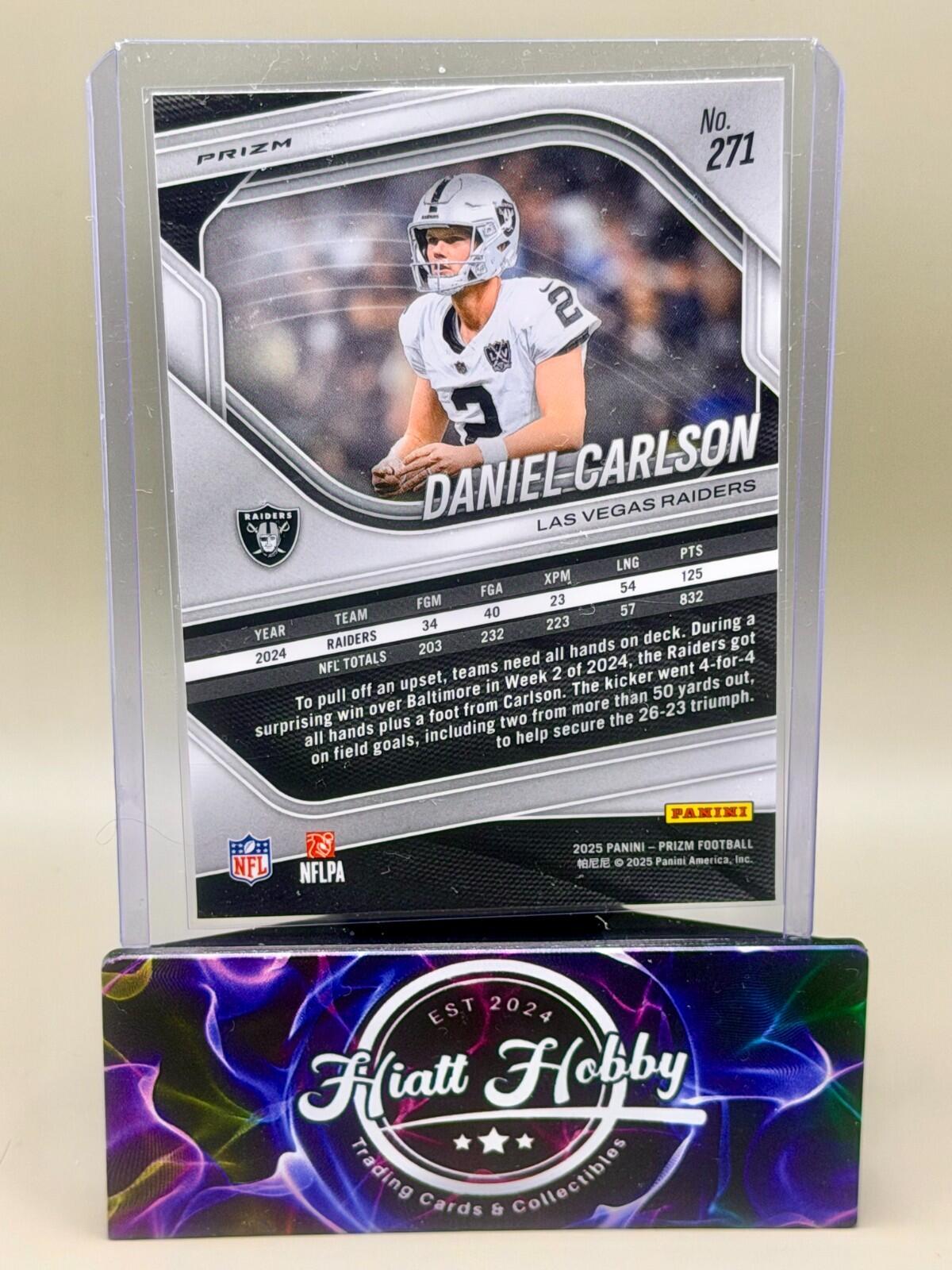 2025 Panini Prizm Football - #271 Daniel Carlson - White Disco Prizm