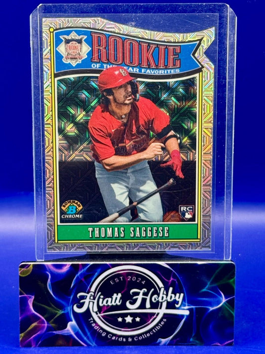 2025 Bowman Chrome - Thomas Saggese #ROY-6 - ROY Favorites - Mojo Refractor