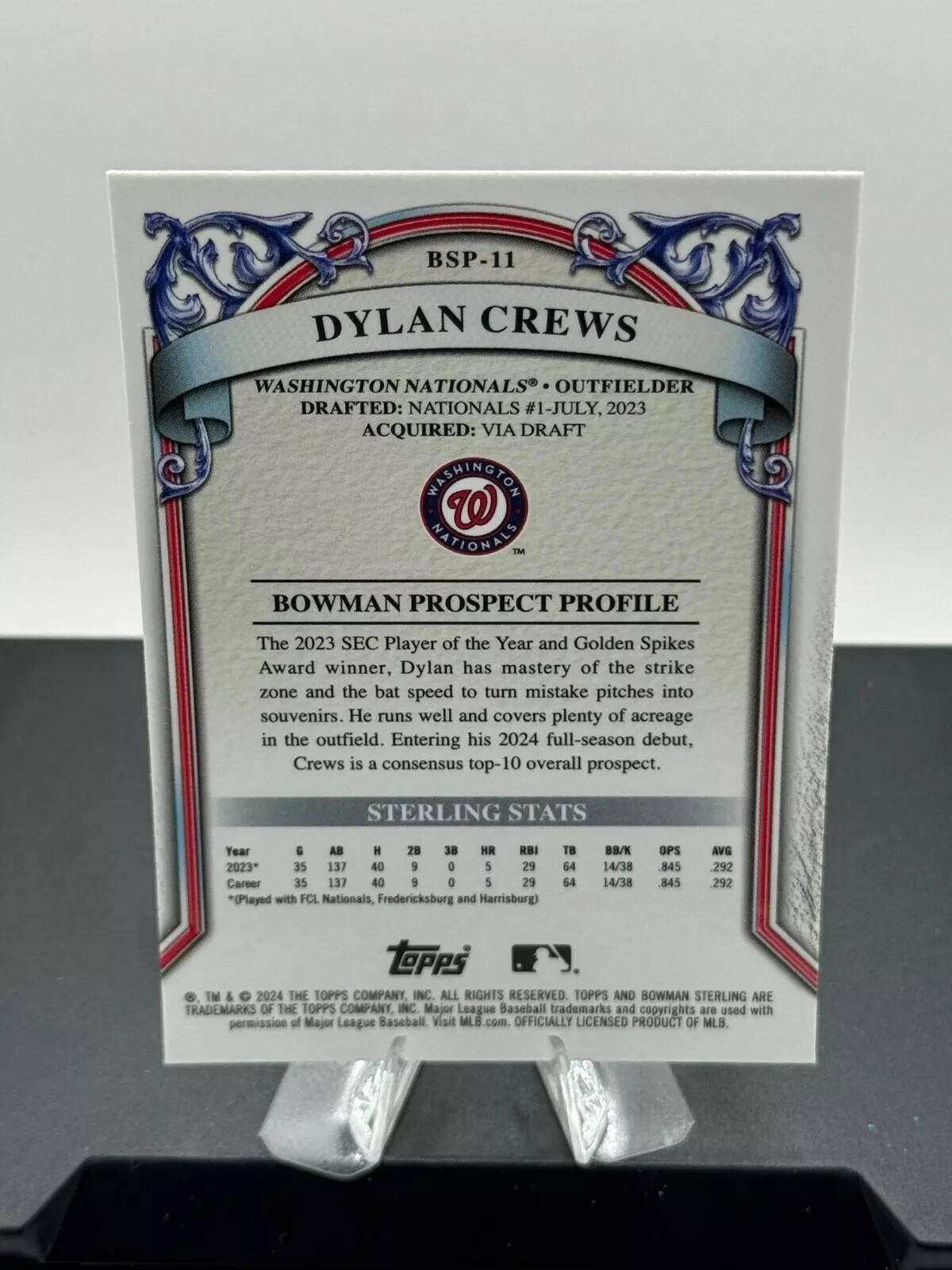 2024 Bowman Sterling - Dylan Crews #BSP-11