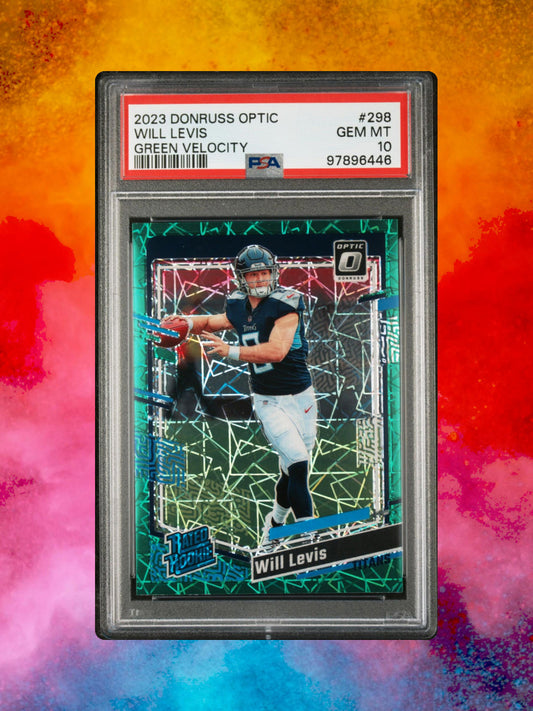 2023 Panini Donruss Optic - RR Green Velocity Prizm #298 Will Levis - PSA 10