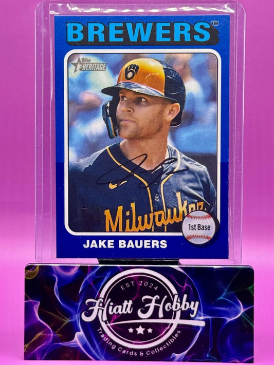 2024 Topps Herritage High Number - Jake Bauers #539 - Blue Border
