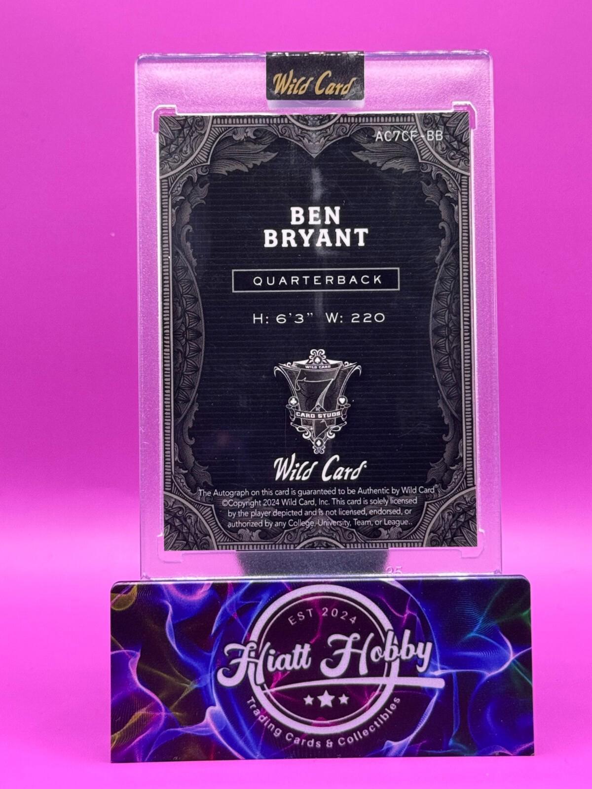 2024 Wild Card 7-Card Stud - Ben Bryant #AC7CF-BB - Red Rainbow - Auto /4