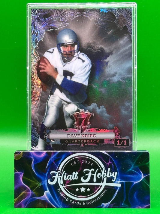 2024 Wild Card 7-Card Stud - Dave Krieg #CD7CE-DK - Platinum 1/1