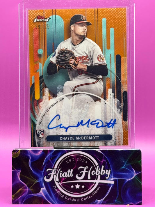 2025 Topps Finest - Chayce McDermott #FA-CMC - Orange Auto /25 (RC, AU)