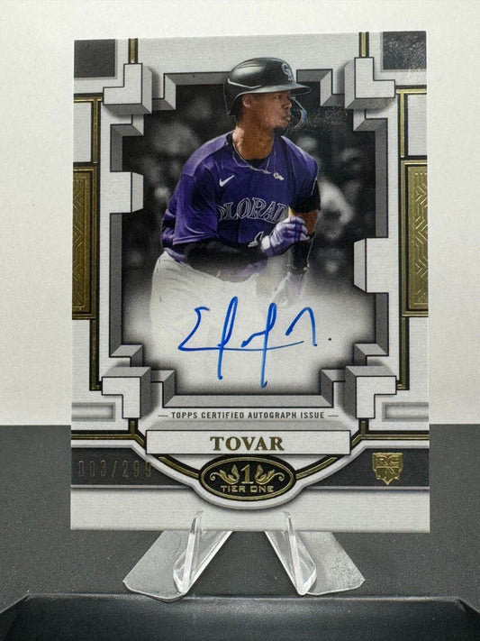 2023 Topps Tier One - Break Out Autographs #BOA-ET2 Ezequiel Tovar /299 (AU, RC)