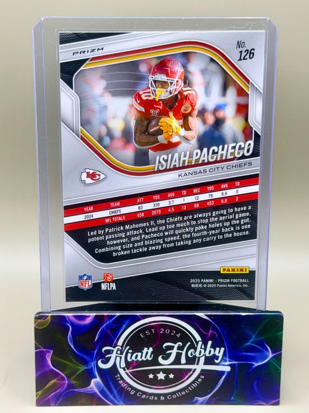 2025 Panini Prizm Football - #126 Isiah Pacheco  - White Disco Prizm
