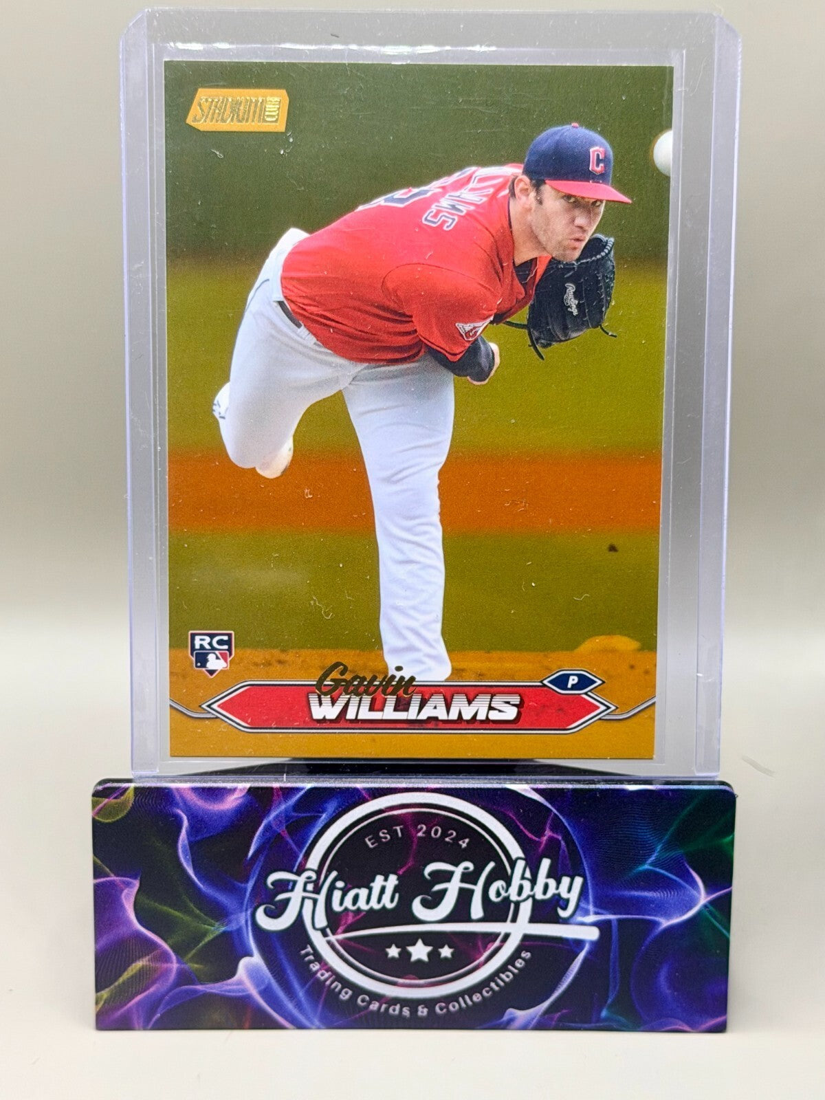 2024 Topps Stadium Club - #251 Gavin Williams - Gold Foil (RC)