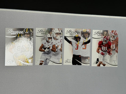 2023 Panini Prestige Football Rookies - LOT of 4