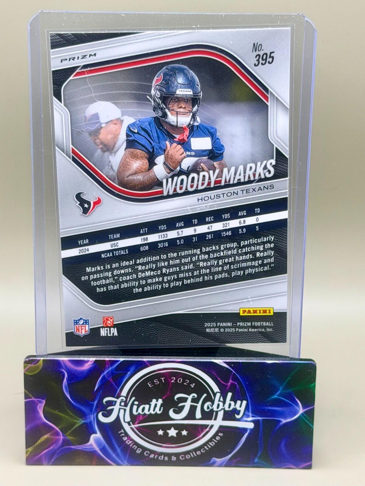 2025 Panini Prizm Football - #395 Woody Marks - White Disco Prizm (RC)